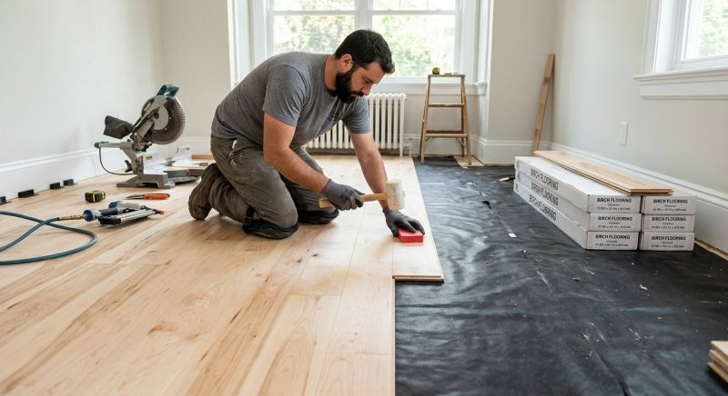 Birch Floor Installation in Aurora, CO