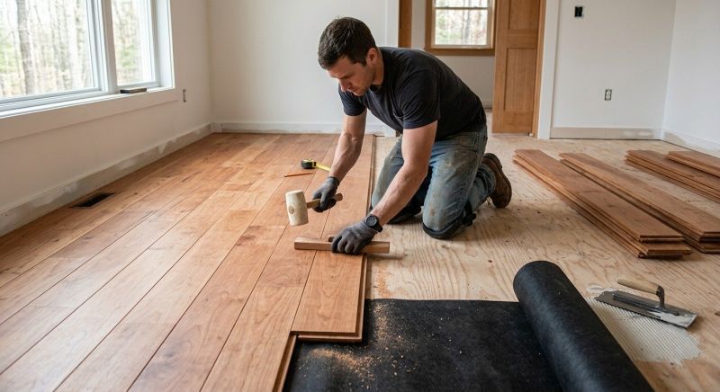 Cherry Floor Installation in Littleton, CO