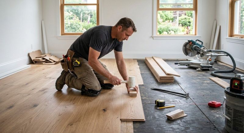 Pine Floor Installation in Aurora, CO