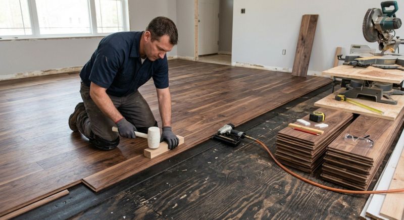 Walnut Flooring Installation in Aurora, CO